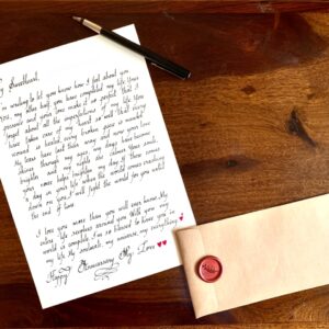 Custom Tailored letter